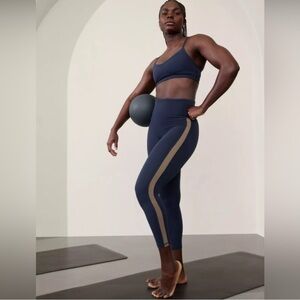 Athleta Elation Colorblock 7/8 Tight in Navy